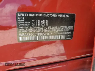 2019 BMW 3 Series 330i xDrive with VIN WBA8Z9C51KB220837, listed as a Copart auction lot 47206204 with 60,008 mi miles and . Bid and sale history available at carsss.com. Image 13.