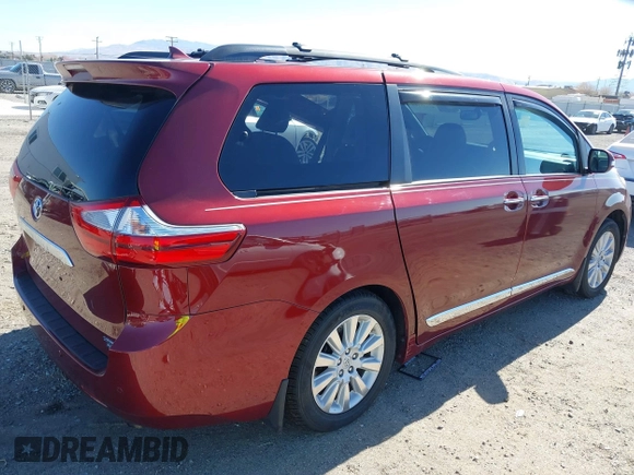 2015 Toyota Sienna Ltd with VIN 5TDDK3DC3FS112783, listed as a IAAI auction lot 41435212 with 62,793 mi miles. Bid and sale history available at carsss.com. Image 4.