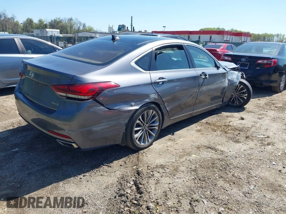 2015 Hyundai Genesis 3.8L with VIN KMHGN4JE5FU095721, listed as a IAAI auction lot 42055501 with 89,517 mi miles. Bid and sale history available at carsss.com. Image 4.