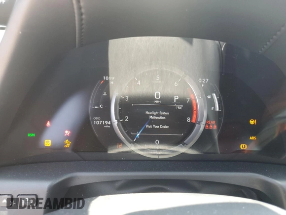 2020 Lexus ES 350 F Sport with VIN 58AGZ1B17LU059094, listed as a Copart auction lot 61408215 with 107,194 mi miles and Salvage title. Bid and sale history available at DreamBid. Image 9.