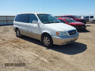 2004 Kia Sedona LX with VIN KNDUP131646596077, listed as a IAAI auction lot 41772025 with 236,282 mi miles. Bid and sale history available at carsss.com. Image 1.