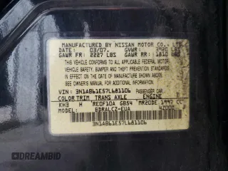 2007 Nissan Sentra 2.0 with VIN 3N1AB61E57L681106, listed as a Copart auction lot 53170925 with 213,535 mi miles and Salvage title. Bid and sale history available at DreamBid. Image 13.
