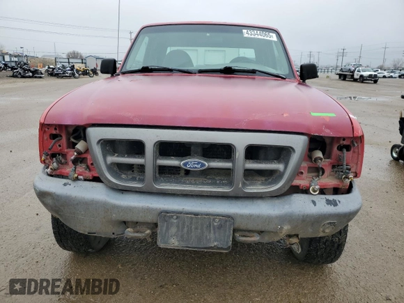 1999 Ford Ranger XL with VIN 1FTZR15V2XTA68235, listed as a Copart auction lot 43344065 with 244,580 mi miles and Salvage Title. Bid and sale history available at carsss.com. Image 5.