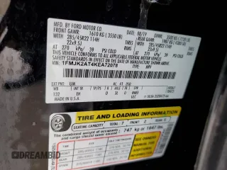 2019 Ford Expedition Max Limited z VIN 1FMJK2AT4KEA72078, wystawiony jako Copart lot #61040514 z przebiegiem Nie podano mil oraz Szkody całkowita. Historia ofert i sprzedaży dostępna na DreamBid. Obrazek 13.