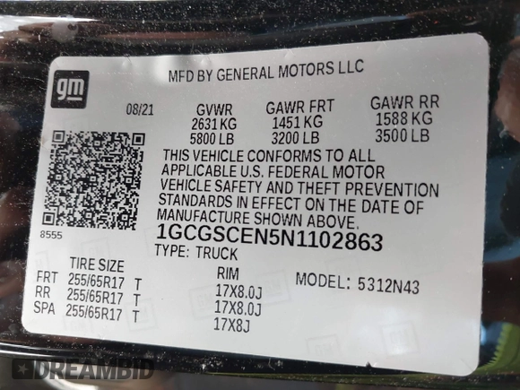 2022 Chevrolet Colorado 2WD LT с VIN 1GCGSCEN5N1102863, выставлен на аукционе IAAI как лот 42405778 с пробегом 44 160 миль миль и . История ставок и продаж доступна на DreamBid. Изображение 9.