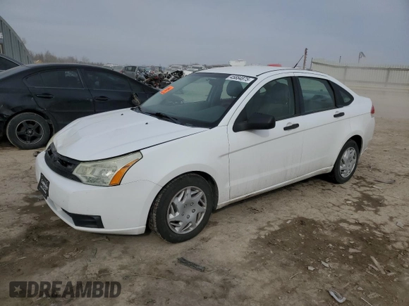 2008 Ford Focus S with VIN 1FAHP34N98W260014, listed as a Copart auction lot 45884875 with 207,431 mi miles and Salvage Title. Bid and sale history available at carsss.com. Image 1.