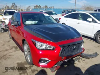 2022 Infiniti Q50 Luxe with VIN JN1EV7BP9NM312072, listed as a IAAI auction lot 41621411 with 33,323 mi miles and . Bid and sale history available at DreamBid. Image 1.