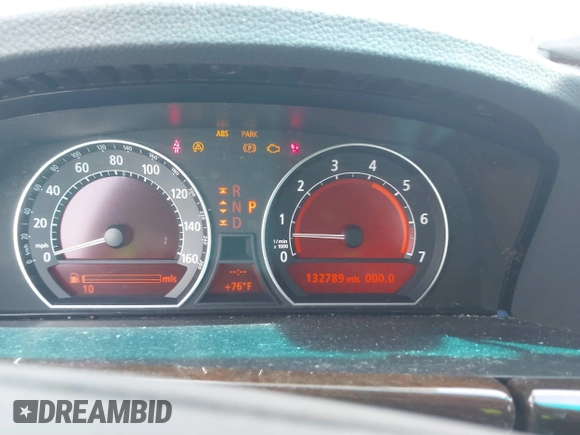 2005 BMW 7 Series with VIN WBAGL63515DP74478, listed as a IAAI auction lot 41801754 with 132,789 mi miles and . Bid and sale history available at DreamBid. Image 15.