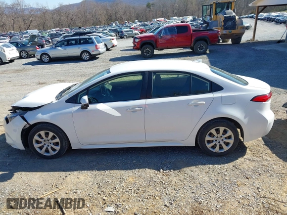2020 Toyota Corolla LE with VIN JTDEPRAE8LJ103827, listed as a IAAI auction lot 41878687 with 92,584 mi miles and . Bid and sale history available at DreamBid. Image 15.