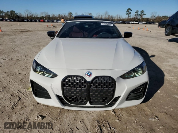 2023 BMW 4 Series M440i with VIN WBA53AT01PCL61211, listed as a Copart auction lot 83972064 with 12,489 mi miles and Salvage Title. Bid and sale history available at DreamBid. Image 5.