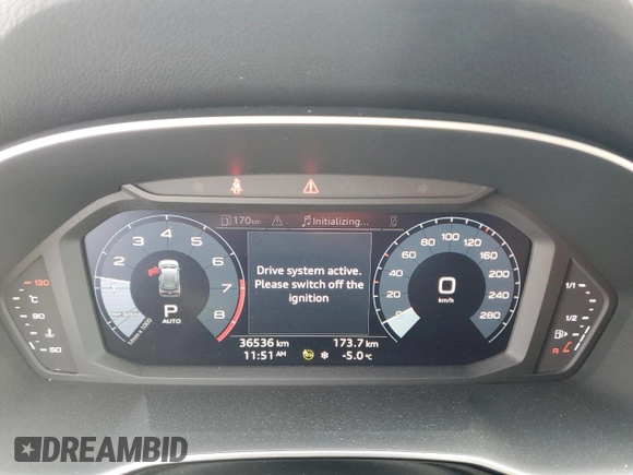 2021 Audi Q3 S line Premium Plus with VIN WA1EECF38M1085691, listed as a Copart auction lot 86403464 with 36,536 mi miles and Salvage Title. Bid and sale history available at carsss.com. Image 9.