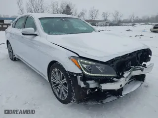 2018 Genesis G80 3.8L with VIN KMHGN4JE7JU253100, listed as a IAAI auction lot 41322591 with 76,266 mi miles. Bid and sale history available at carsss.com. Image 1.
