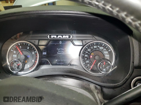 2021 Ram 2500 Big Horn with VIN 3C6UR5DL4MG576742, listed as a Copart auction lot 60440875 with 63,770 mi miles and Salvage title. Bid and sale history available at DreamBid. Image 9.