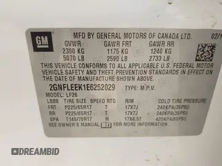 2014 Chevrolet Equinox LS with VIN 2GNFLEEK1E6252029, listed as a IAAI auction lot 42093480 with 129,378 mi miles and . Bid and sale history available at DreamBid. Image 9.