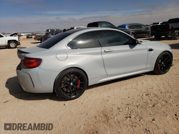 2020 BMW M2 z VIN WBS1J3C00L7H42503, wystawiony jako Copart lot #46033595 z przebiegiem 37 656 mil mil oraz Szkoda całkowita • Salvage title. Historia ofert i sprzedaży dostępna na DreamBid. Obrazek 3.