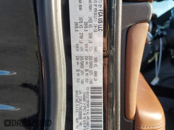 2017 Jeep Grand Cherokee Summit with VIN 1C4RJFJT4HC689096, listed as a Copart auction lot 48569155 with 126,737 mi miles and Salvage title. Bid and sale history available at DreamBid. Image 13.