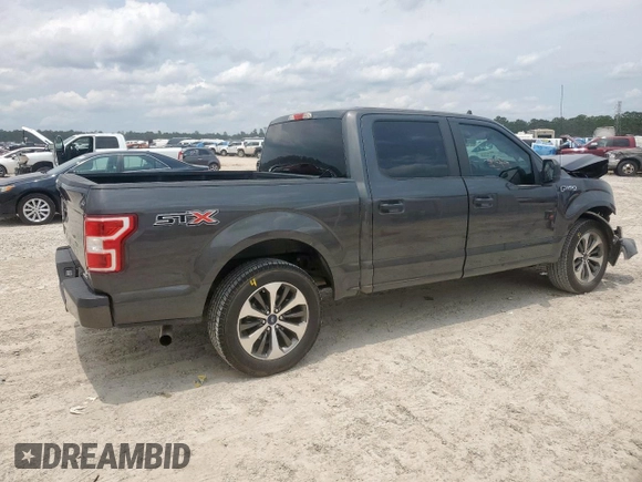 2020 Ford F-150 XL with VIN 1FTEW1CP2LKF36993, listed as a Copart auction lot 59711375 with 92,098 mi miles and Salvage title. Bid and sale history available at DreamBid. Image 3.