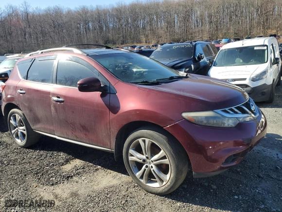 2011 Nissan Murano LE with VIN JN8AZ1MW5BW157154, listed as a Copart auction lot 50010025 with 256,882 mi miles and Salvage Title. Bid and sale history available at carsss.com. Image 4.