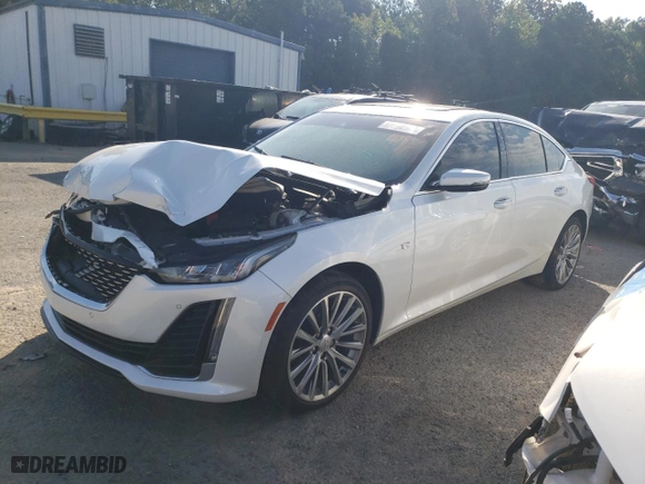 2023 Cadillac CT5 Premium Luxury with VIN 1G6DN5RW5P0133843, listed as a Copart auction lot 69834994 with 19,481 mi miles and Salvage Title. Bid and sale history available at carsss.com. Image 1.