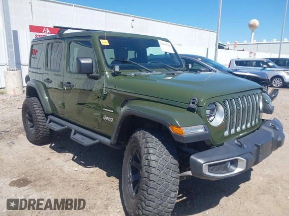 2020 Jeep Wrangler Unlimited Sahara High Altitude with VIN 1C4HJXEG8LW283103, listed as a IAAI auction lot 41830769 with 39,447 mi miles and . Bid and sale history available at DreamBid. Image 1.