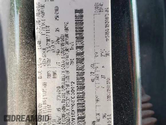 2016 Ford F-150 XLT with VIN 1FTEW1EF9GFC30912, listed as a Copart auction lot 48034545 with 175,529 mi miles and Salvage Title. Bid and sale history available at carsss.com. Image 12.