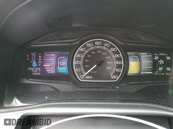 2012 Lincoln MKZ Hybrid with VIN 3LNDL2L35CR812534, listed as a Copart auction lot 61054885 with 134,317 mi miles and Salvage title. Bid and sale history available at DreamBid. Image 9.