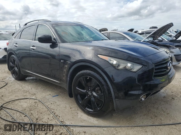 2016 Infiniti QX70 with VIN JN8CS1MU2GM670893, listed as a Copart auction lot 74888974 with Not Provided miles and Non Repairable. Bid and sale history available at DreamBid. Image 4.
