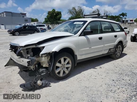 2008 Subaru Outback i with VIN 4S4BP61C987306435, listed as a Copart auction lot 60576095 with 166,538 mi miles and Salvage title. Bid and sale history available at DreamBid. Image 1.