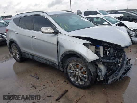 2017 Hyundai Santa Fe Sport 2.0T with VIN 5XYZU4LA4HG437089, listed as a IAAI auction lot 41457614 with 150,277 mi miles. Bid and sale history available at carsss.com. Image 1.