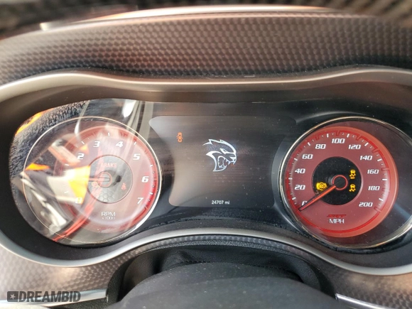 2021 Dodge Charger SRT Hellcat Redeye Widebody with VIN 2C3CDXL91MH630216, listed as a Copart auction lot 43798575 with 24,707 mi miles and Salvage Title. Bid and sale history available at carsss.com. Image 9.