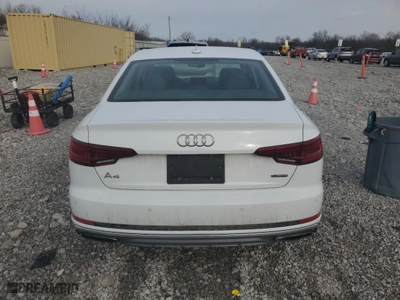 2019 Audi A4 Premium Plus with VIN WAUENAF40KA118650, listed as a Copart auction lot 42232395 with 64,360 mi miles and Salvage Title. Bid and sale history available at carsss.com. Image 6.