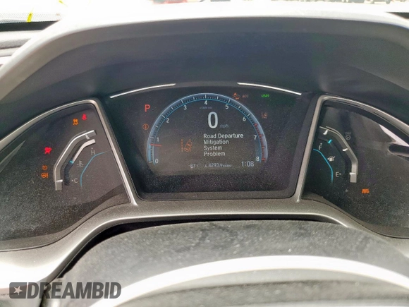 2019 Honda Civic EX z VIN 19XFC1F39KE011159, wystawiony jako Copart lot #58637645 z przebiegiem 42 939 mil mil oraz Szkoda całkowita • Salvage title. Historia ofert i sprzedaży dostępna na DreamBid. Obrazek 9.