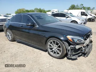 2017 Mercedes-Benz C 63 AMG with VIN 55SWF8GB6HU232905, listed as a Copart auction lot 52523195 with 78,396 mi miles and Salvage title. Bid and sale history available at DreamBid. Image 4.