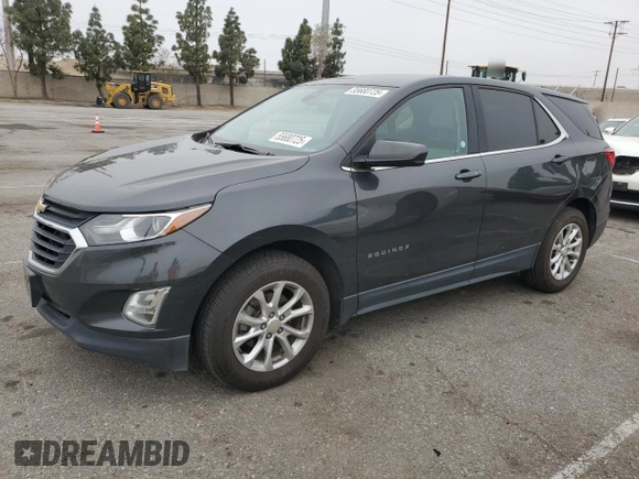 2020 Chevrolet Equinox LT with VIN 2GNAXUEVXL6111749, listed as a Copart auction lot 55680725 with 147,660 mi miles and Clean Title. Bid and sale history available at DreamBid. Image 1.