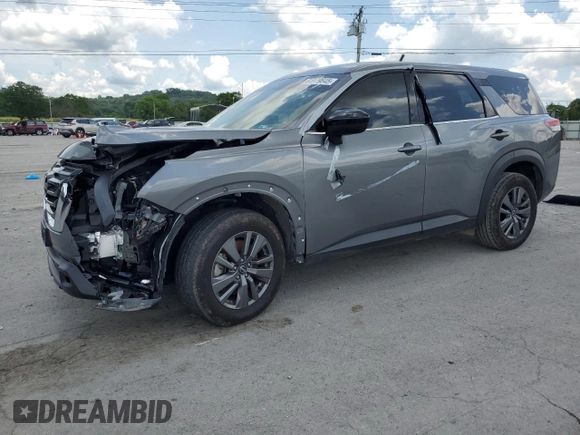 2024 Nissan Pathfinder S with VIN 5N1DR3AC7RC241546, listed as a Copart auction lot 61979645 with 24,407 mi miles and Salvage title. Bid and sale history available at DreamBid. Image 1.