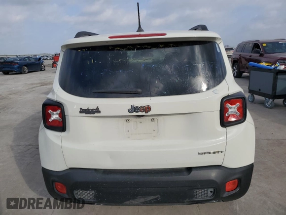 2017 Jeep Renegade Sport с VIN ZACCJAAB5HPF92162, выставлен на аукционе Copart как лот 49095365 с пробегом 73 003 миль миль и Списание • Salvage title. История ставок и продаж доступна на DreamBid. Изображение 6.