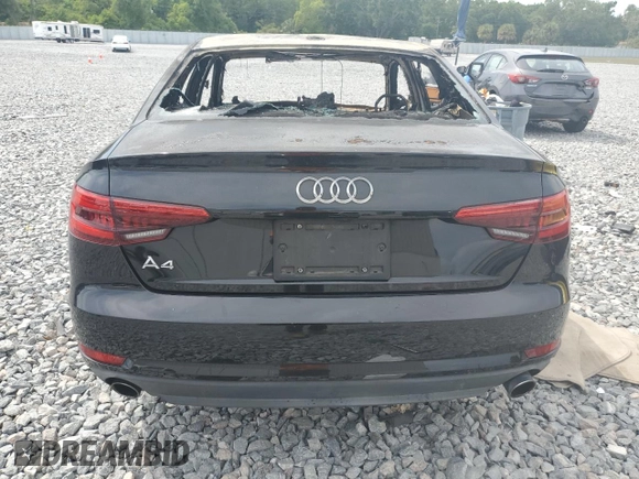2017 Audi A4 Premium with VIN WAUGNAF41HN008538, listed as a Copart auction lot 51595925 with 0 mi miles and Non Repairable. Bid and sale history available at carsss.com. Image 6.