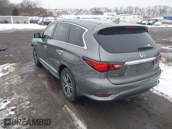2019 Infiniti QX60 Luxe with VIN 5N1DL0MM3KC532832, listed as a IAAI auction lot 41576352 with 68,691 mi miles and . Bid and sale history available at DreamBid. Image 3.