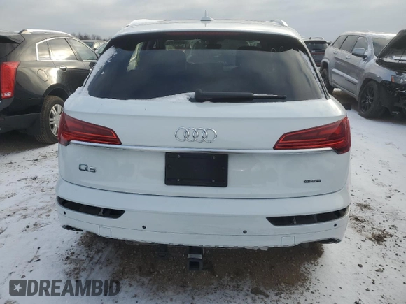 2023 Audi Q5 Premium Plus with VIN WA1BBAFY2P2093652, listed as a Copart auction lot 88666715 with 9,990 mi miles and Salvage title. Bid and sale history available at DreamBid. Image 6.