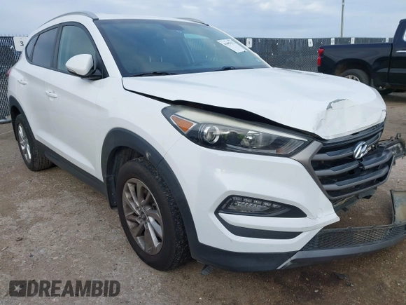 2016 Hyundai Tucson Sport with VIN KM8J33A2XGU242256, listed as a IAAI auction lot 41065573 with 97,503 mi miles. Bid and sale history available at carsss.com. Image 1.