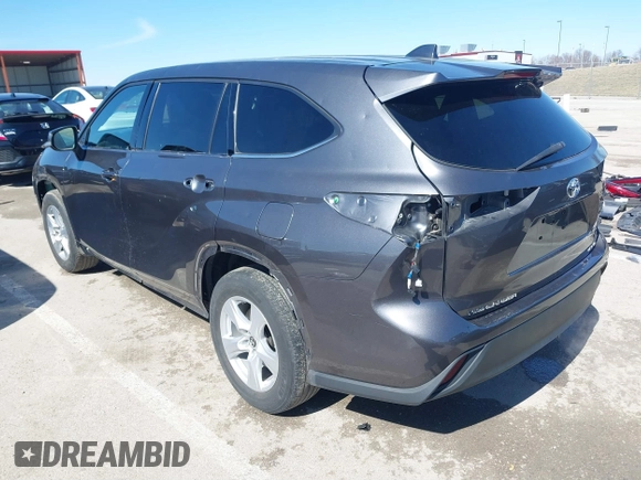 2021 Toyota Highlander L with VIN 5TDBZRBH7MS544245, listed as a IAAI auction lot 41630097 with 64,719 mi miles and . Bid and sale history available at DreamBid. Image 3.