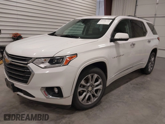 2021 Chevrolet Traverse Premier with VIN 1GNEVKKW7MJ218772, listed as a IAAI auction lot 42306743 with 106,898 mi miles and . Bid and sale history available at DreamBid. Image 17.