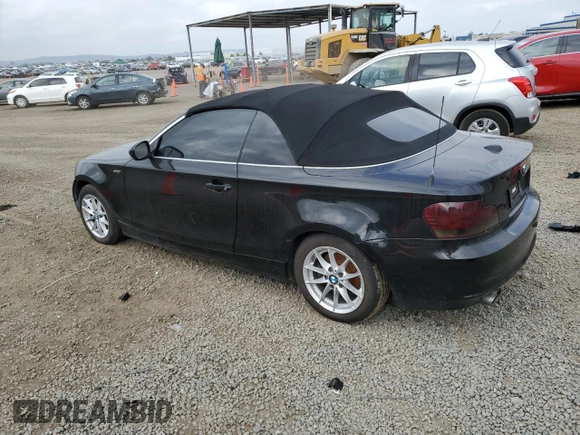 2010 BMW 1 Series 128i with VIN WBAUN1C58AVH82133, listed as a Copart auction lot 63510573 with Not provided miles and Salvage title. Bid and sale history available at DreamBid. Image 2.
