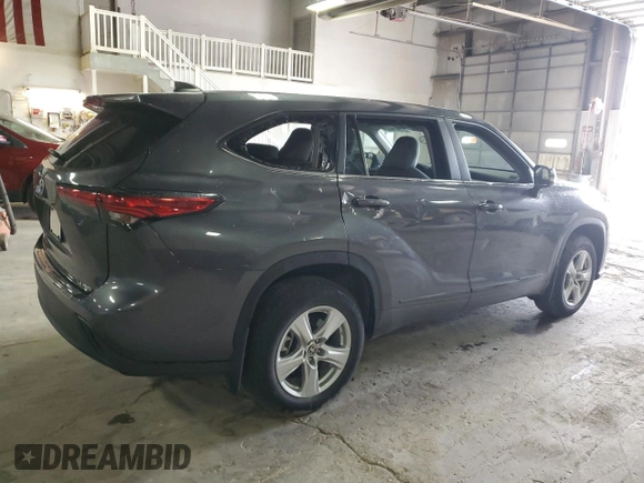 2023 Toyota Highlander L with VIN 5TDKDRBH9PS034482, listed as a Copart auction lot 57347815 with 26,150 mi miles and Salvage title. Bid and sale history available at DreamBid. Image 3.