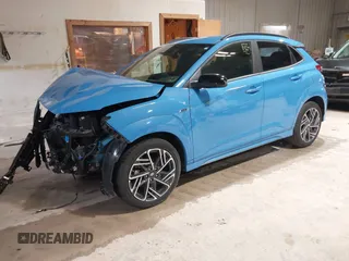 2022 Hyundai Kona N Line with VIN KM8K3CA3XNU840731, listed as a IAAI auction lot 41865602 with 22,247 mi miles. Bid and sale history available at carsss.com. Image 16.