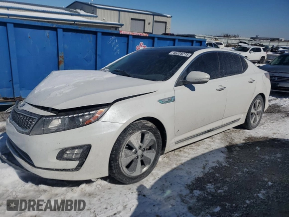 2014 Kia Optima EX z VIN KNAGN4AD8E5070636, wystawiony jako Copart lot #46328215 z przebiegiem 115 357 mil mil oraz Nie do naprawy • Non repairable. Historia ofert i sprzedaży dostępna na DreamBid. Obrazek 1.