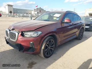 2022 BMW X4 xDrive30i with VIN 5UX33DT02N9K32561, listed as a IAAI auction lot 41160868 with NaN miles. Bid and sale history available at carsss.com. Image 17.
