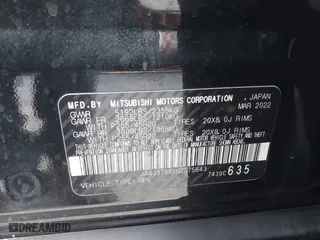 2022 Mitsubishi Outlander ES with VIN JA4J3TA8XNZ075643, listed as a IAAI auction lot 41085410 with 32,538 mi miles. Bid and sale history available at carsss.com. Image 9.