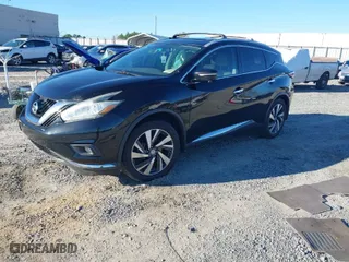 2015 Nissan Murano SL with VIN 5N1AZ2MG3FN278847, listed as a IAAI auction lot 41087917 with 133,080 mi miles. Bid and sale history available at carsss.com. Image 2.