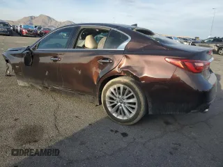 2019 Infiniti Q50 3.0t LUXE with VIN JN1EV7APXKM516120, listed as a Copart auction lot 45885915 with 40,057 mi miles and Salvage Title. Bid and sale history available at carsss.com. Image 2.